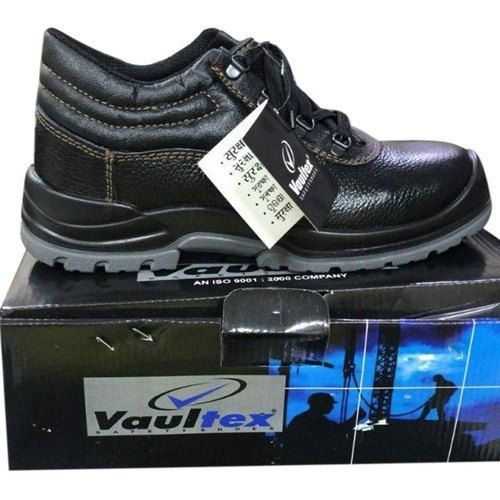 Black High Ankle Mens Safety Shoes