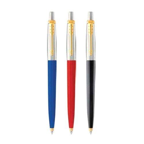  Blue Parker Jotter गोल्ड प्लेटेड ट्रिम के साथ स्टैंडर्ड रिफिल करने योग्य बॉल पेन 