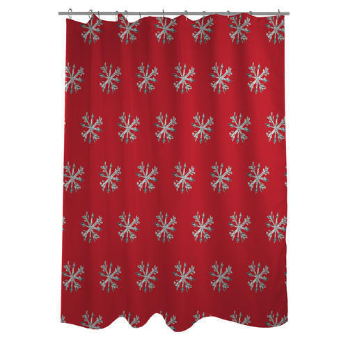 Red Color Woven Curtain Design: Modern