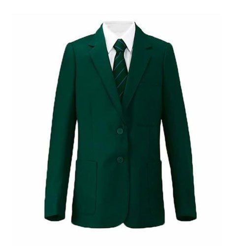 Boys Green School Blazer Collar Style: Straight