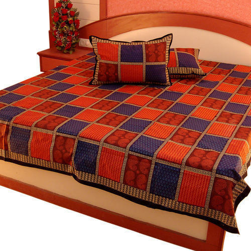 Red And Black Premium Double Bed Sheet