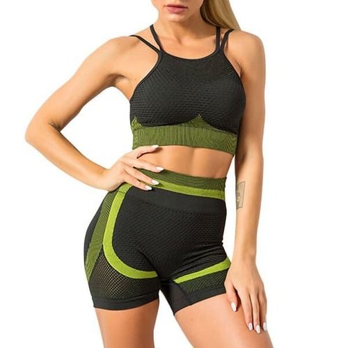 Various Colors Are Available Women Ultra Soft Seamless Sports Leggings Bra Set