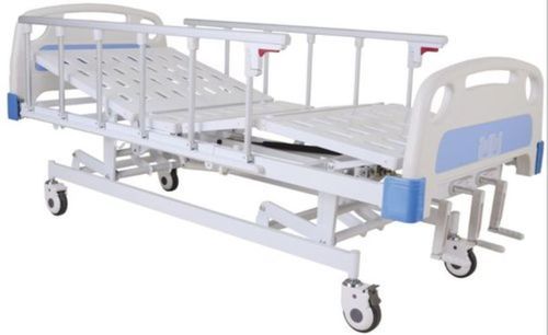 3 Functions Hydraulic Hospital Bed Inbuilt With Four Base Wheeled