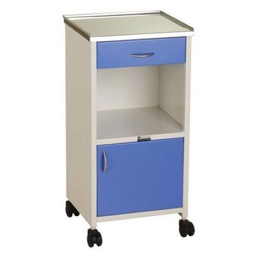 Fold-Able Rails Blue Color And White Color Hospital Bed Side Locker