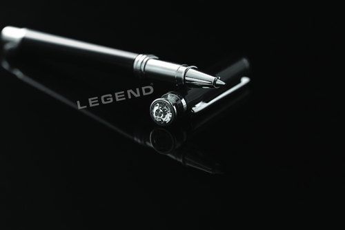 Black Crystal Metal Roller Pen