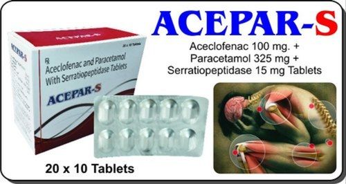 Aceclofenac Paracetamol Serratiopeptidase Anti Inflammatory Tablet