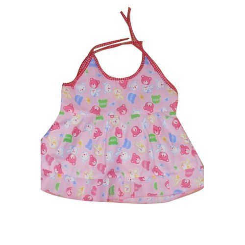  गुलाबी नवजात कपास बेबी गर्ल ड्रेस (फ्रॉक) 