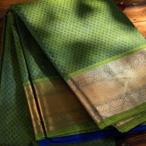 Green Cotton Silk Saree