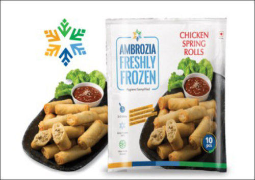 High In Protein Chicken Spring Roll Packaging: Vacuum Pack