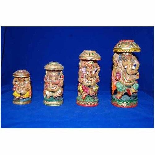 Decorative Wooden Ganesh Statue