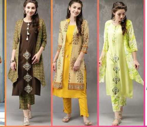 Party Wear Ladies Cotton Fancy Kurtis Age Group: Adults