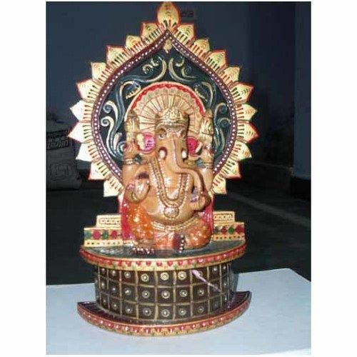 Easy To Clean Traditional Wooden Ganesh Chowki