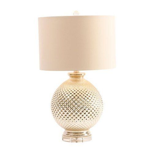 Mercury Pink Shade And Gold Base Table Lamp Power Source: Electric