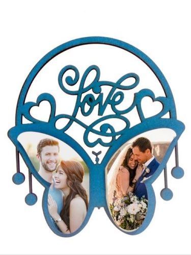 Blue Butterfly Shape Multi Photo Sublimation Frame