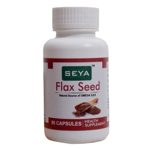 Flax Seed Capsules - Herbal Medicine, 90 Capsules Bottle | 24 Months Shelf Life, Store In Cool And Dry Place, Dosage As Prescribed By Doctor