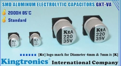 Gkt-Va Series 85A C Smd Aluminum Electrolytic Capacitors Capacitance: 0.1Uf - 10000Uf