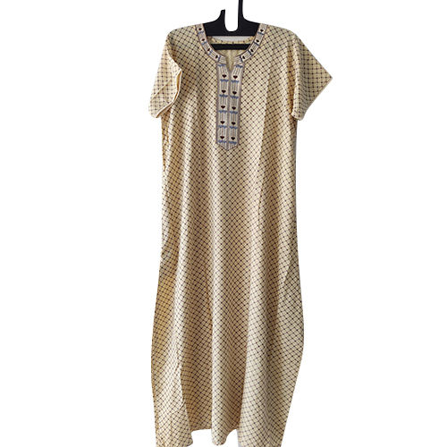 Alpine Pattern A Line Nightgown With Pockets