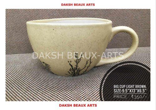 Light Brown Cup Design Ceramic Flower Pot