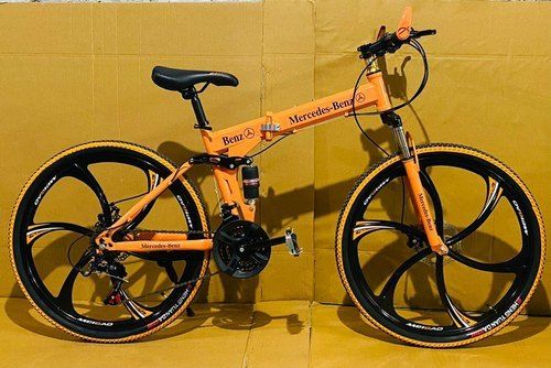 Orange Mercedes Benz Foldable Cycle Without Basket