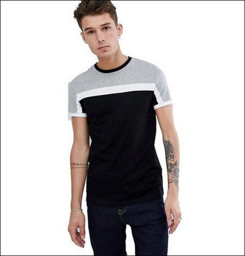 Round Neck Slim Fit Half Sleeve Mens T-Shirt