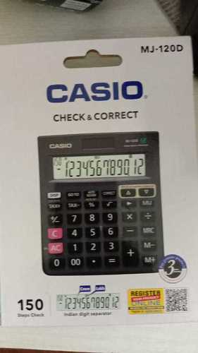 Black Check And Correct Casio Electronic Calculator