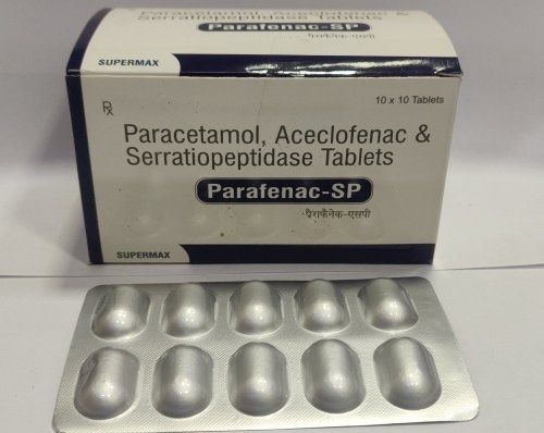 Paracetamol Aceclofenac And Serratiopeptidase Tablets