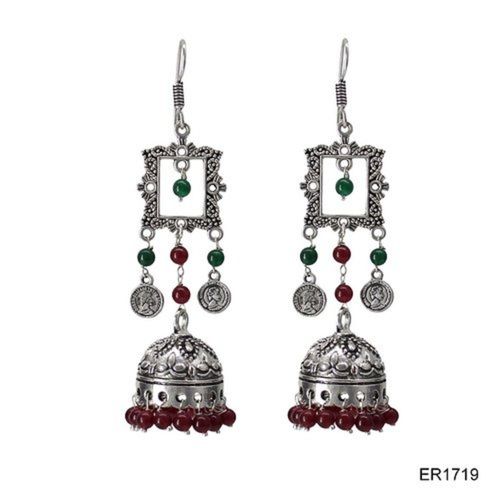 Traditional Fancy Oxidized Stone Earrings Set Gender: Women