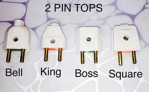 White 2 Pin Plug (White Color)