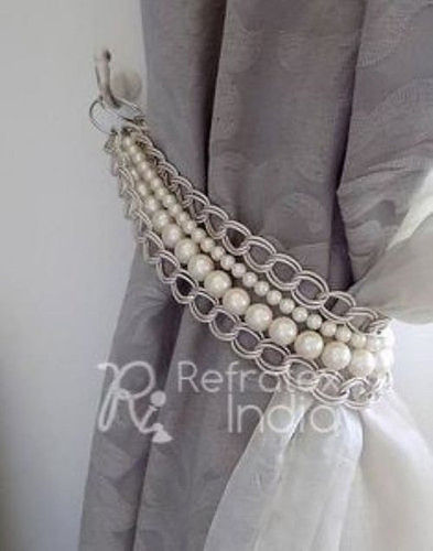 Delicate Beaded Curtain Tieback