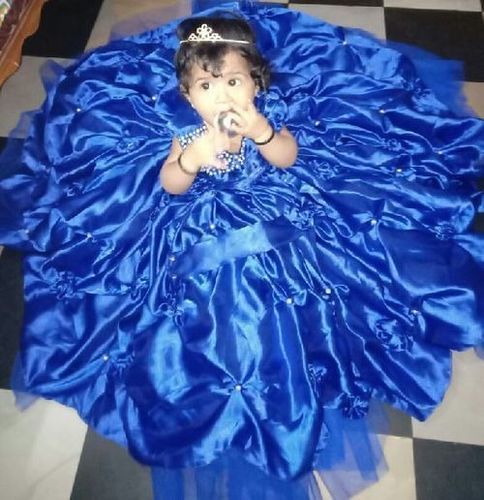 Blue Designer Baby Ball Gown