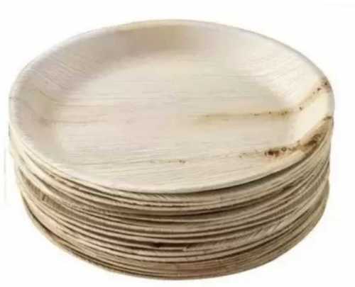 Brown Disposable Areca Leaf Round Plate