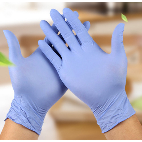 Blue And White Medical Disposable Latex Glove