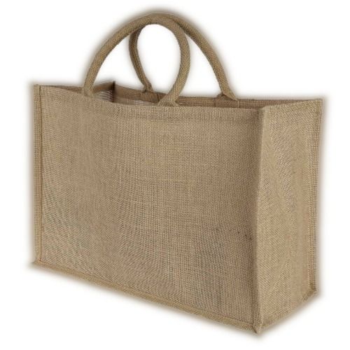 Strong Plain Brown Jute Webbed Hand Bag