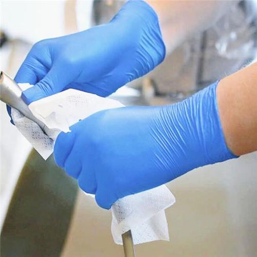 Blue Powder Free Nitrile Rubber Gloves