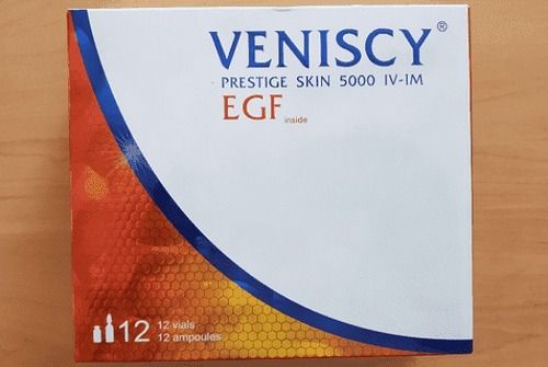 Veniscy Prestige 5000 Egf Glutathione skin Whitening Injection