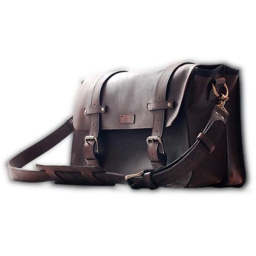 Waterproof Brown Leather Laptop Bag With Belt Lock Design Gender: Men