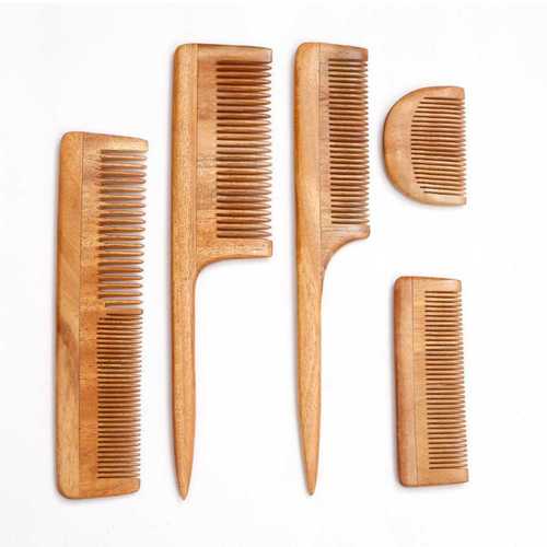 Brown Polished Wooden Comb