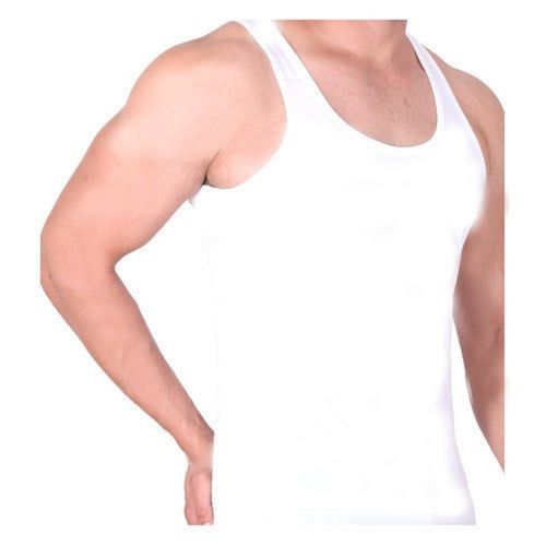 Poomex Men's Cotton Vests (90cm, White) - Pack of 2 
