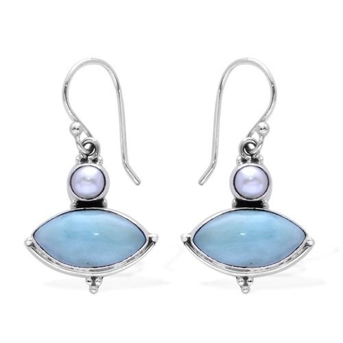 Blue Larimar Silver Earring Jewellery