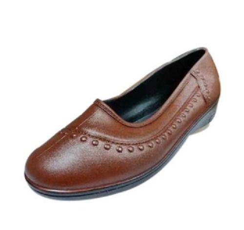 Brown Ladies Pvc Belly Shoes