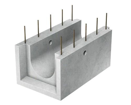 Gray Precast Rcc U-Shape Drain