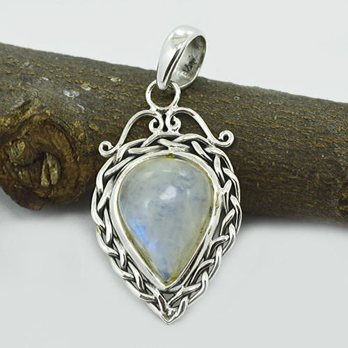 Rainbow Silver Gemstone Pendant