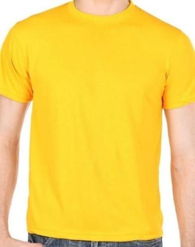  पीले रंग का सादा टी शर्ट