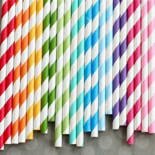 Disposable Printed Multicolour Paper Straw