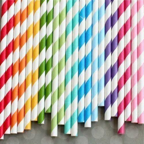 Various Disposable Printed Multicolour Paper Straw