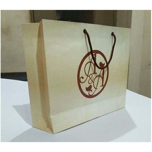 Biodegradable Printed White Paper Shopping Bag