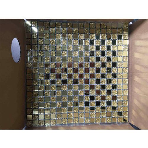 Gold Trendy Glass Mosaic Tiles