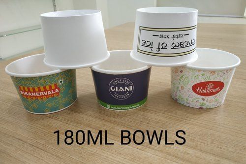 Multicolor 180Ml Disposable Paper Bowls