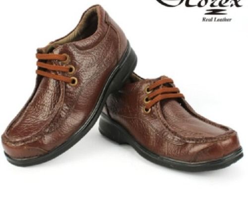 Horex Bordo Brown Leather Shoes Insole Material: Pu