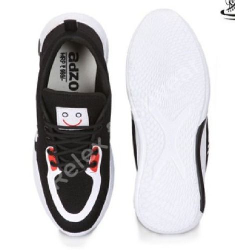 Black Mens Daily Wear Jogging Shoes